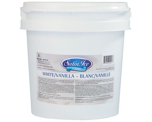 FONDANT À  ROULER DE COULEUR BLANC -  SATIN ICE 10 kg