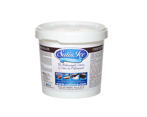 FONDANT À ROULER À SAVEUR DE CHOCOLAT FONCÉ -  SATIN ICE 1 kg