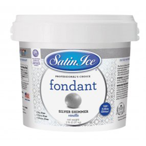 FONDANT À ROULER DE COULEUR ARGENT LUSTRÉ -  SATIN ICE 0.91 kg