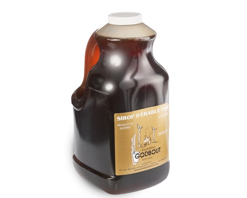 SIROP D'ÉRABLE FONCÉ PUR AU GOÛT ROBUSTE - ÉRABLIÈRE GODBOUT - 3.78 litres / 4.75 kg