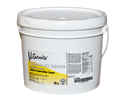 CRÈME AU BEURRE À SAVEUR DE VANILLE SURGELÉE  - VITACUIRE 8  kg