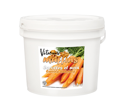 PÂTE À MUFFIN AUX CAROTTES & NOIX SURGELÉE -  DELUXE 4.5 kg