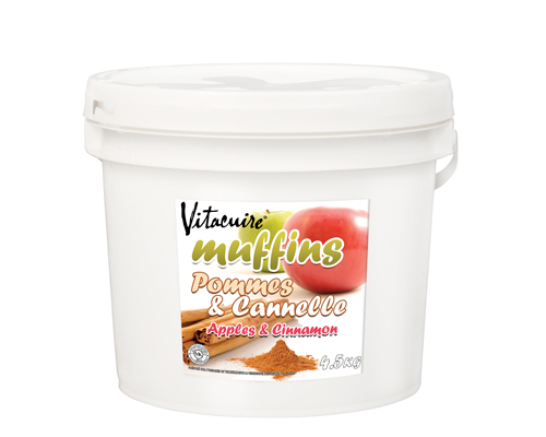 PÂTE À MUFFIN SURGELÉE POMMES & CANNELLE DELUXE - VITACUIRE - 4.5 kg