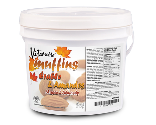PÂTE À MUFFIN SURGELÉE ÉRABLE ET AMANDE - VITACUIRE - 5 kg
