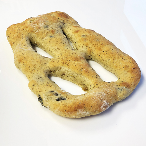 PAIN FOUGASSE SURGELÉ AUX OLIVES VERTES & NOIRES -  VITACUIRE - 9 x 300 g