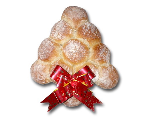 PAIN BLANC DE NOËL EN FORME DE SAPIN SURGELÉ 14 unités
