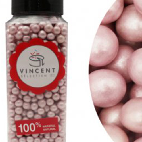 PERLES DE COULEUR ROSE PERLÉE 8 mm 800 g