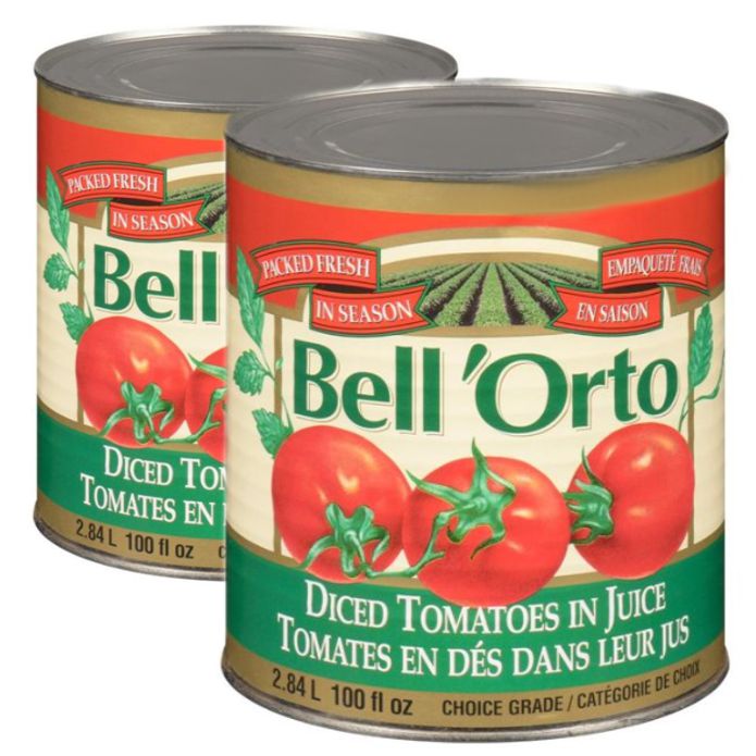 TOMATE EN DÉE DANS LEUR JUS - BELL ORTO 6 X 2.84 litres
