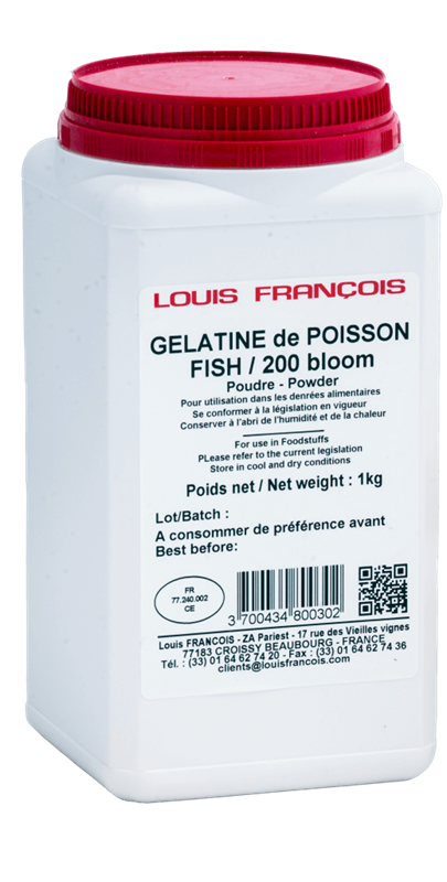 FISH GELATIN 200 BLOOM - LOUIS FRANÇOIS - 1 kg