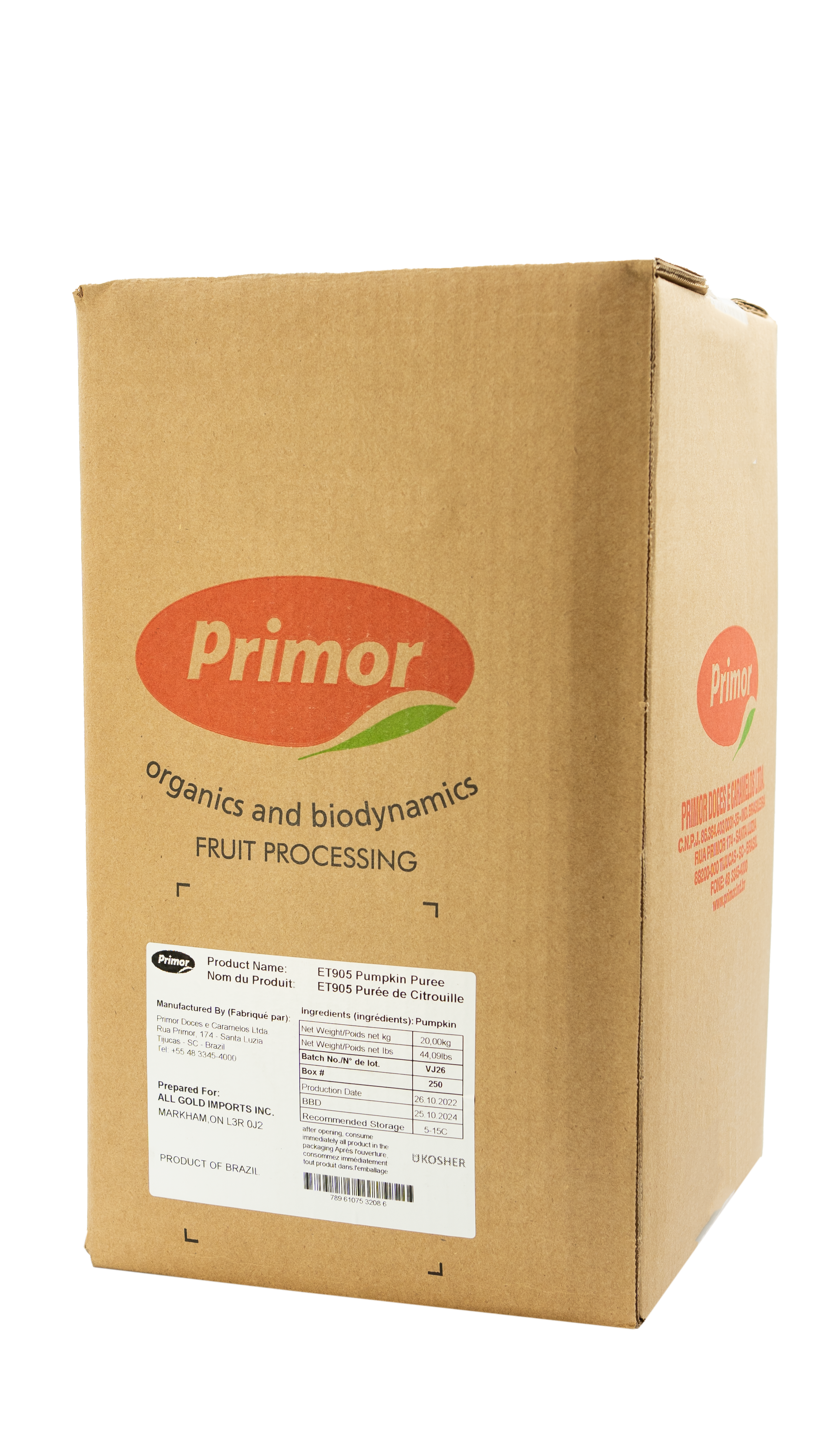 PUMPKIN PUREE 20 KG