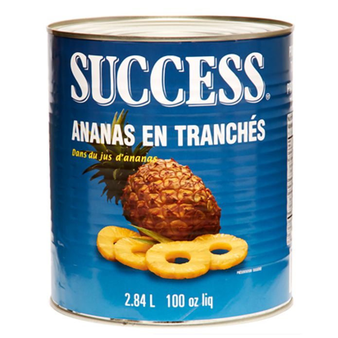 ANANAS TRANCHÉS DANS UN JUS D'ANANAS 6 x 2.84 litres