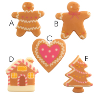 WC GINGERBREAD CAKES "SANTA AND MOTHER CHRISTMAS" 5 DESIGNS - 80 units