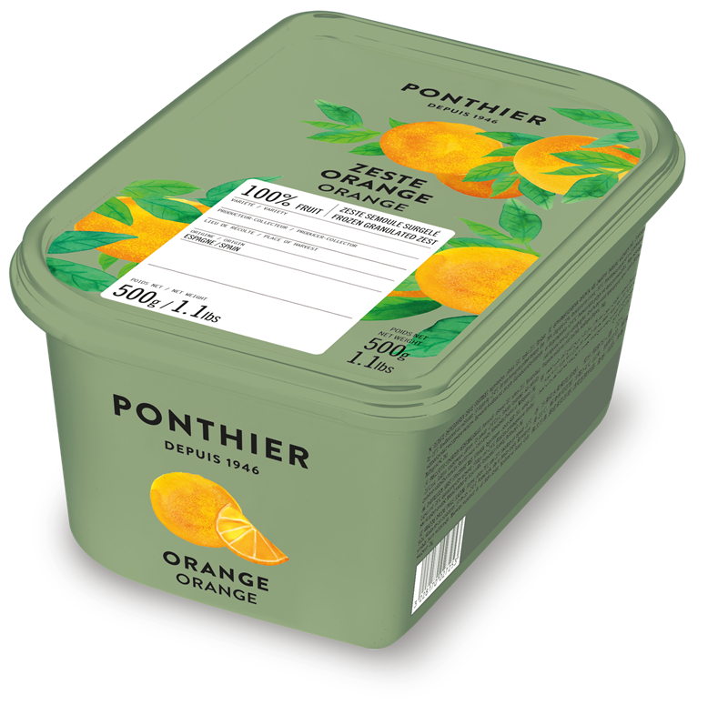 ZESTE D'ORANGE SEMOULE SURGELÉ - PONTHIER - 6 x 500 g