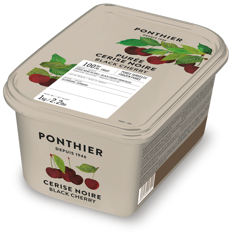 PURÉE DE CERISE NOIRE DE BÂLE 100% SURGELÉE - PONTHIER - 6 x 1 kg