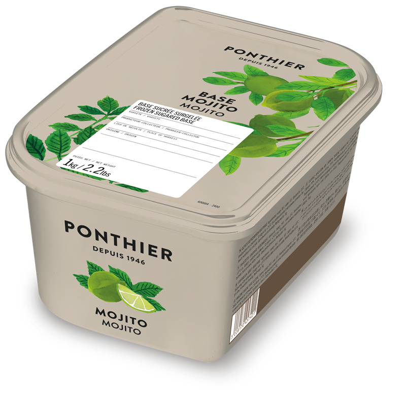 PURÉE DE MOJITO SURGELÉE AVEC 23% DE SUCRE - PONTHIER - 6 x 1 kg