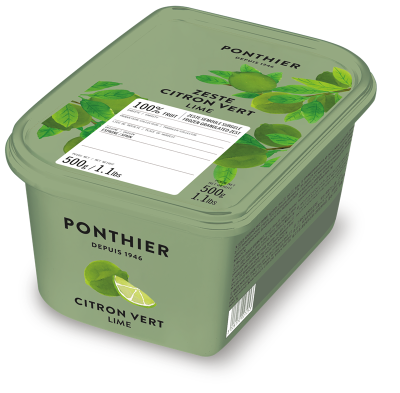 ZESTE DE LIME SEMOULE SURGELÉ - PONTHIER - 6 x 500 g