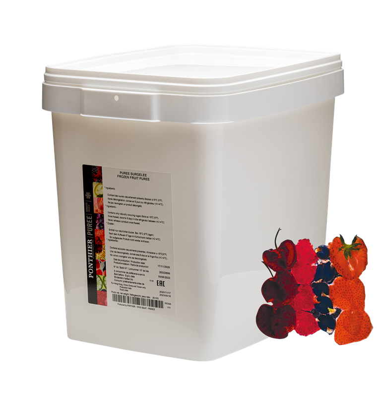 PURÉE DE FRUITS ROUGES SURGELÉE AVEC 10% DE SUCRE - PONTHIER - 20 kg