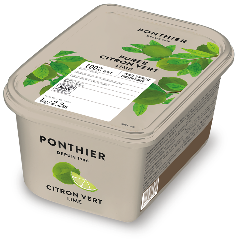PURÉE DE CITRON VERT 100% SURGELÉE - PONTHIER - 6 x 1 kg