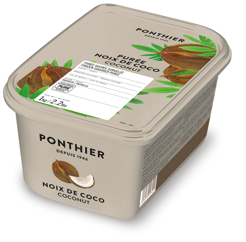 PURÉE DE NOIX DE COCO AVEC 10% DE SUCRE SURGELÉE - PONTHIER - 6 x 1 kg