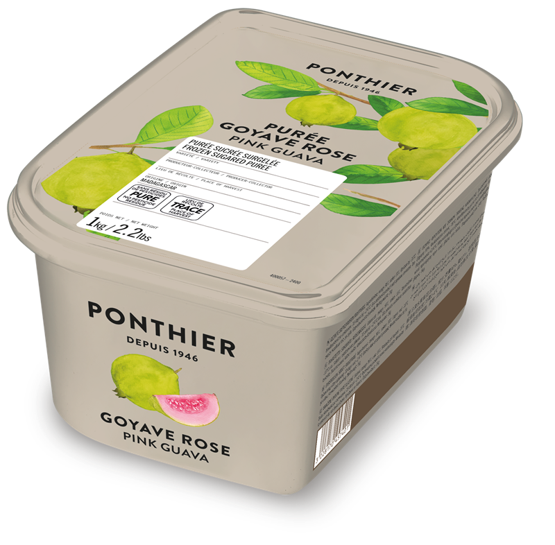 PURÉE DE GOYAVE AVEC 10% DE SUCRE SURGELÉE - PONTHIER - 6 x 1 kg