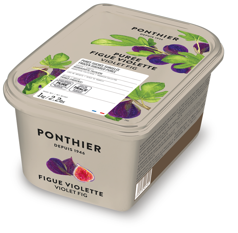 PURÉE DE FIGUE VIOLETTE AVEC 10% DE SUCRE SURGELÉE - PONTHIER - 6 x 1 kg