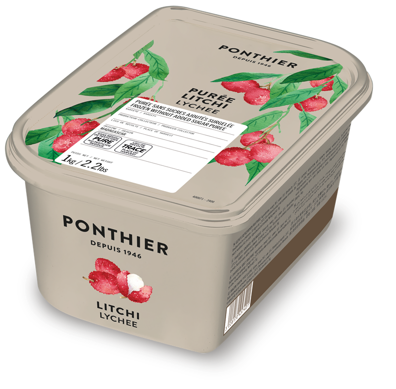 PURÉE DE LITCHI 100% SURGELÉE - PONTHIER - 6 x 1 kg