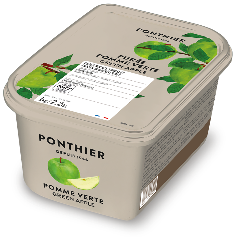 PURÉE DE POMME VERTE SURGELÉE AVEC 10% DE SUCRE - PONTHIER - 6 x 1 kg