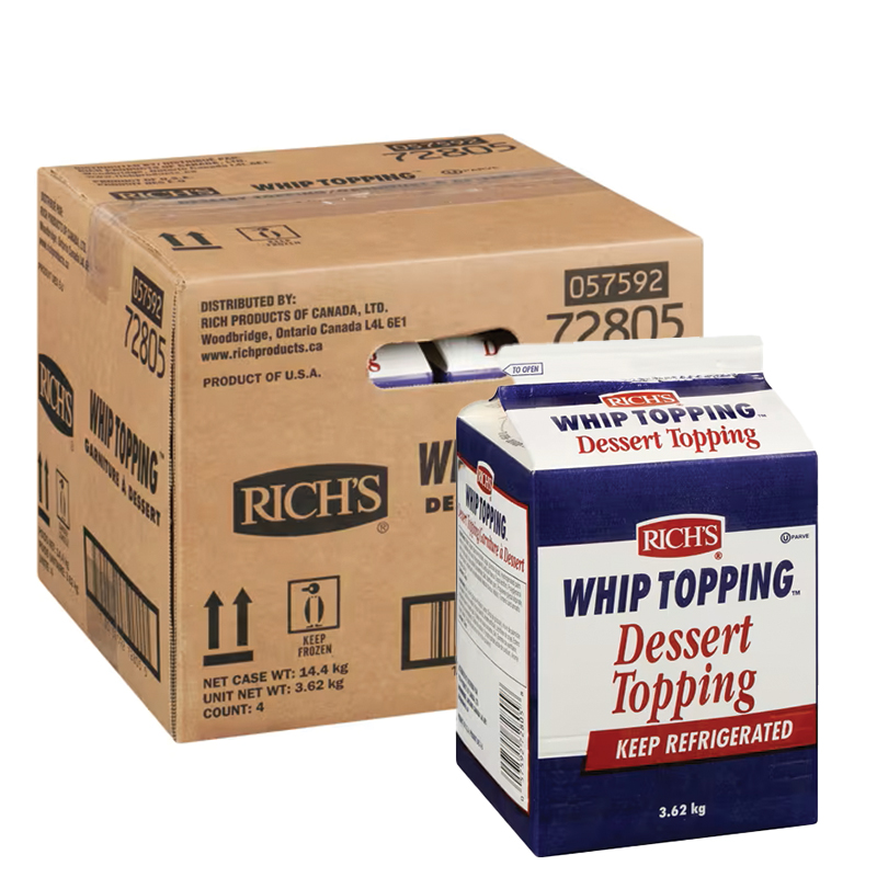 WHIP TOPPING DESSERT TOPPING - RICH'S - 4 x 3.6 kg
