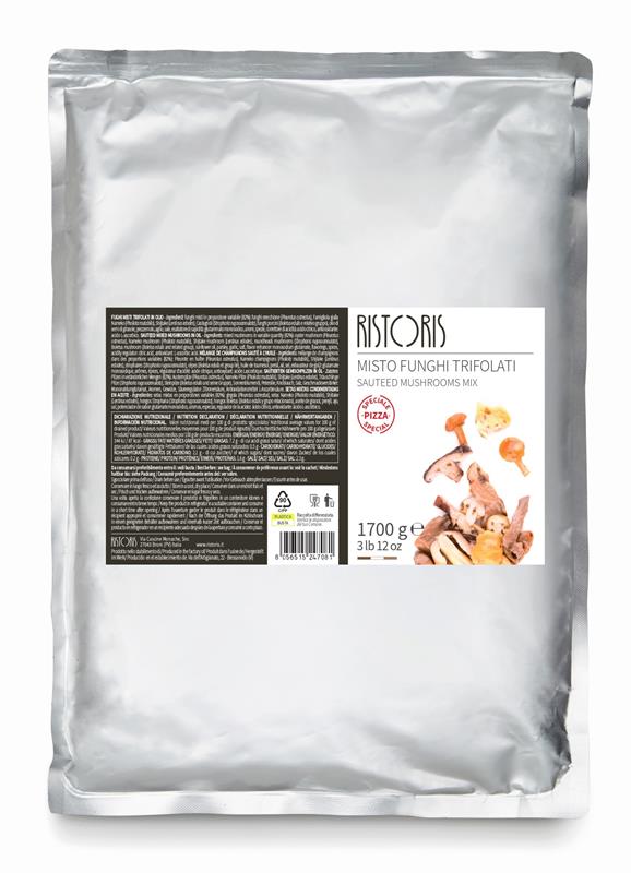 MÉLANGE DE CHAMPIGNONS SAUTÉS À L'HUILE, SPÉCIAL PIZZA - RISTORIS - 6 x 3 lb