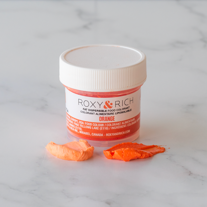 POWDER FAT DISPERSIBLE FOOD COLORANT ORANGE - ROSY & RICH 50 g
