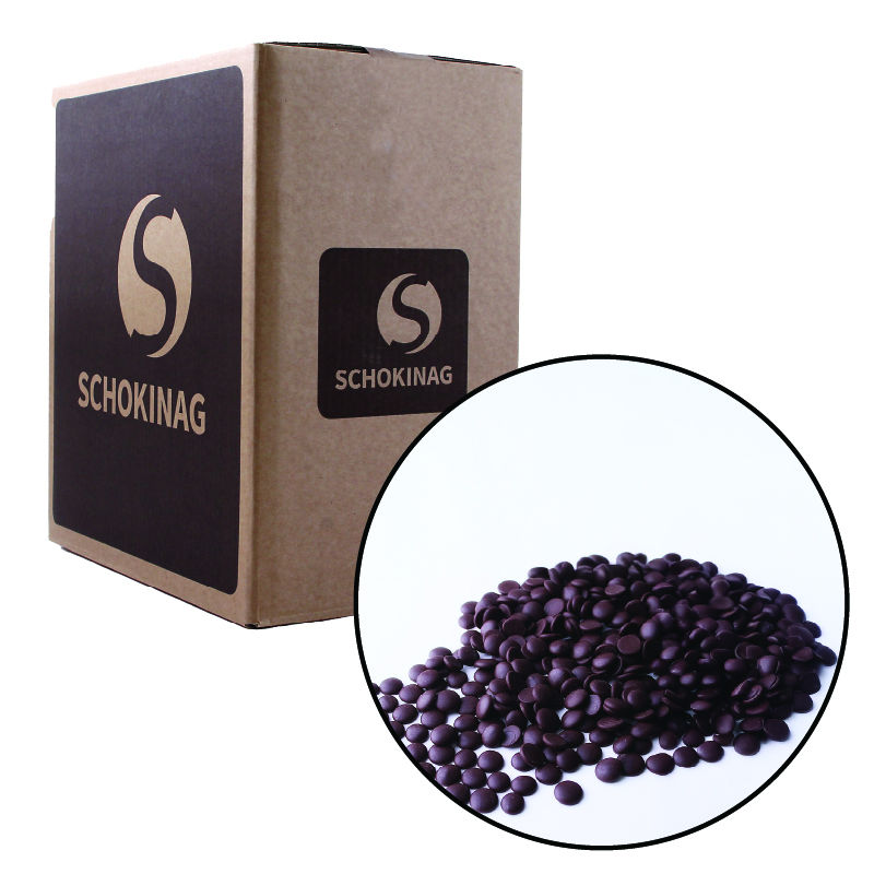 CHOCOLAT NOIR EN PISTOLES 60% (60/40/38) - SCHOKINAG - 10 kg