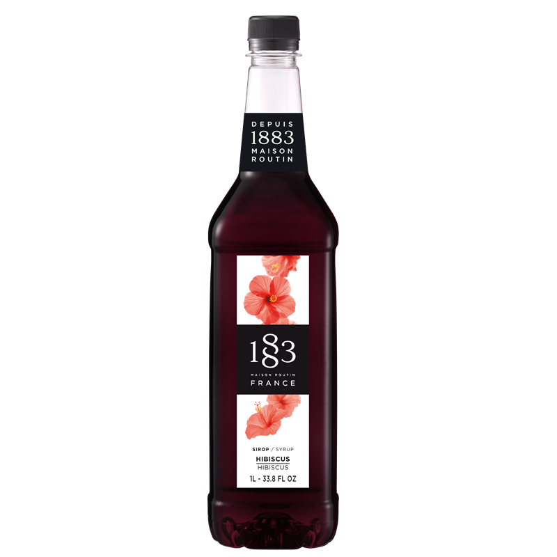 SIROP À SAVEUR D'HIBISCUS 1883 - ROUTIN - 1 litre