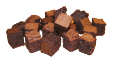 MINI-BOUCHÉES DE BROWNIES AU CHOCOLAT CUIT ET CONGELÉ - VITACUIRE - 4.5 kg