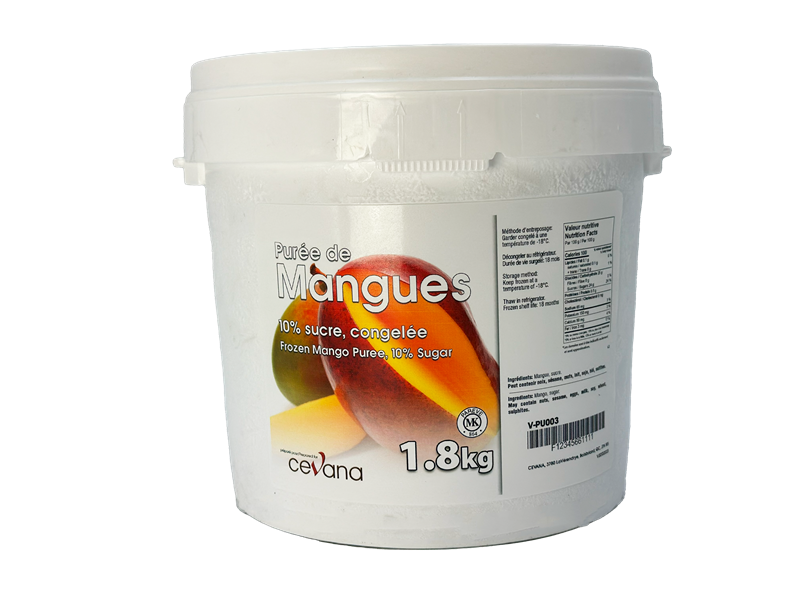 FROZEN MANGO PUREE 10% SUGAR - CEVANA 1.8 kg