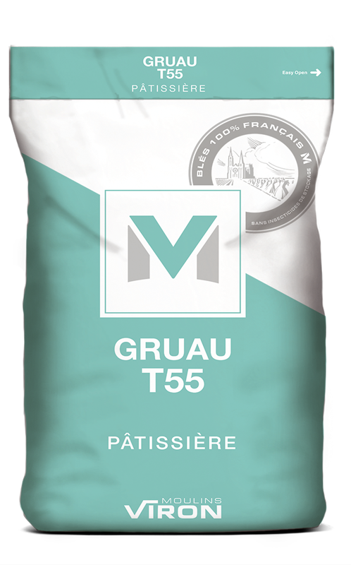 FARINE DE GRUAU T55 PÂTISSIÈRE - MOULINS VIRON 25 kg