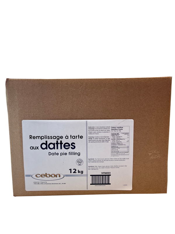 REMPLISSAGE À TARTE AUX DATTES - CEBON - 12 kg